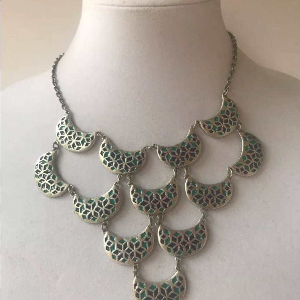 Nicole Miller Necklace silver‎ tone layered